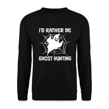 Rather Be Ghost Hunting - Unisex Sweatshirt - black - Front - Alina (178cm) & Michal (187cm)
