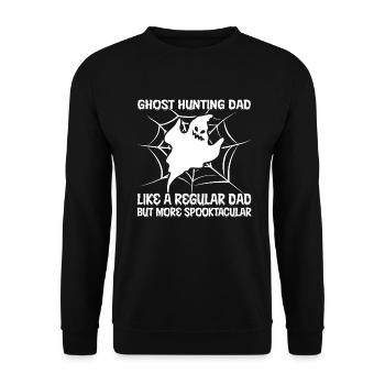 Ghost Hunting Dad - Unisex Sweatshirt - black - Front - Alina (178cm) & Michal (187cm)