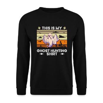Ghost Hunting Shirt - Unisex Sweatshirt - black - Front - Alina (178cm) & Michal (187cm)