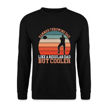 Hammer Throwing Dad - Unisex Pullover - Schwarz - Vorne - Alina (178cm) & Michal (187cm)