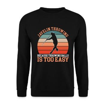Javelin Throwing Javelin Throw - Unisex Sweatshirt - black - Front - Alina (178cm) & Michal (187cm)