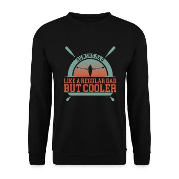 Rowing Dad - Unisex Sweatshirt - black - Front - Alina (178cm) & Michal (187cm)