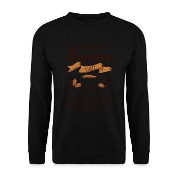 Barista Dad - Unisex Sweatshirt - black - Front - Alina (178cm) & Michal (187cm)