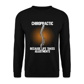 Chiropractic Adjustment - Unisex Sweatshirt - black - Front - Alina (178cm) & Michal (187cm)