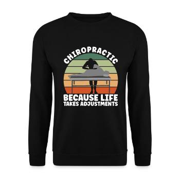 Chiropractic Adjustment - Unisex Sweatshirt - black - Front - Alina (178cm) & Michal (187cm)