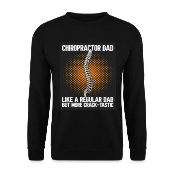 Chiropractic Dad - Unisex Pullover - Schwarz - Vorne - Alina (178cm) & Michal (187cm)