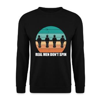 Real Men Don't Spin - Unisex Sweatshirt - black - Front - Alina (178cm) & Michal (187cm)