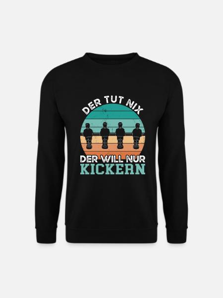 Der Will Nur Kickern - Unisex Pullover - Schwarz