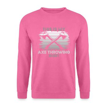 Lancer de hache - Sweat-shirt Unisexe - rose - Devant