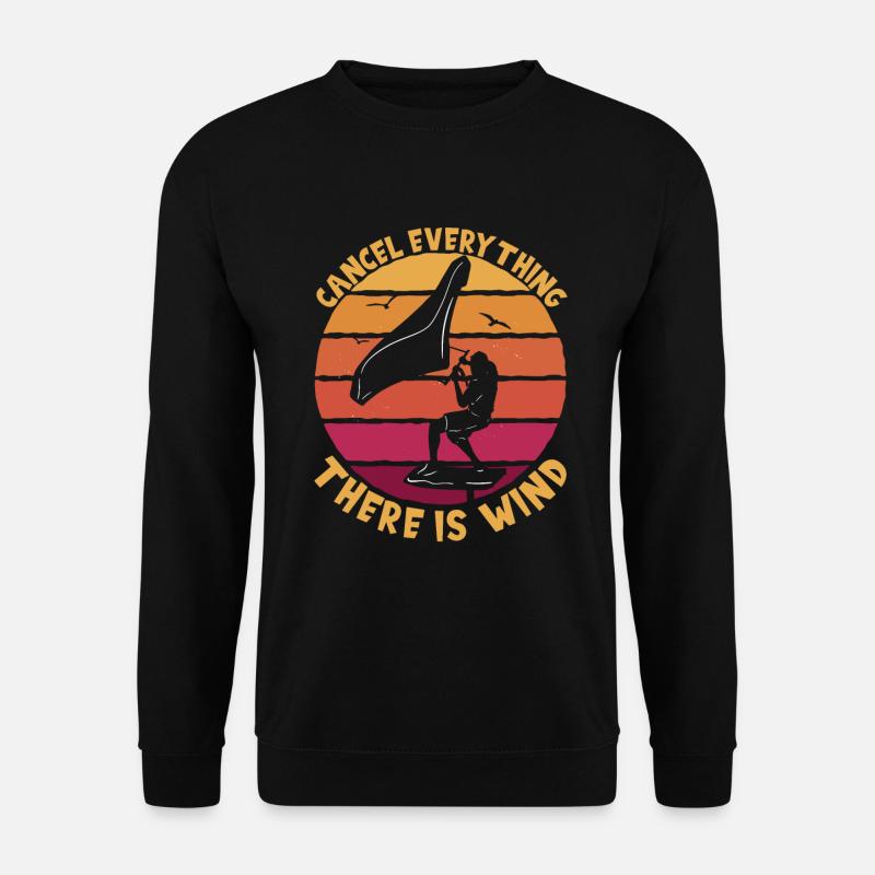 There Is Wind Foiling - Unisex Pullover - Schwarz