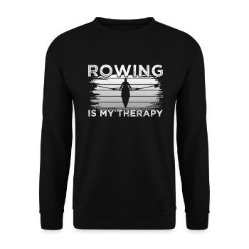 Thérapie par l’aviron - Sweat-shirt Unisexe - noir - Devant - Alina (178cm) & Michal (187cm)