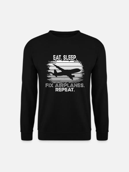 Mechanic Fix Airplanes - Unisex Sweatshirt - black