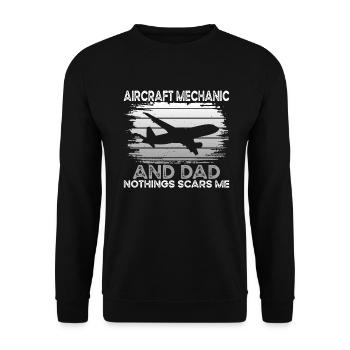 Mécanicien d’aéronefs - Sweat-shirt Unisexe - noir - Devant - Alina (178cm) & Michal (187cm)