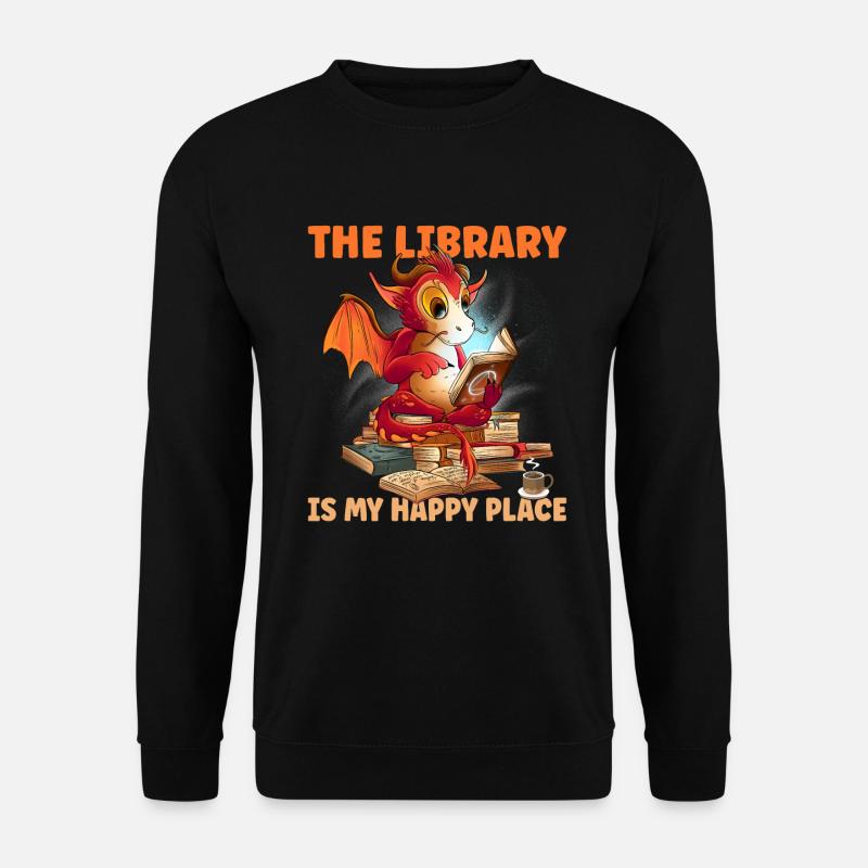 Read Happy Place - Unisex Sweatshirt - black
