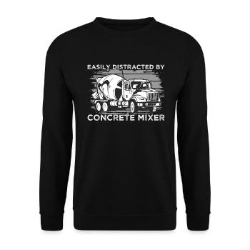 Distrait par une bétonnière - Sweat-shirt Unisexe - noir - Devant - Alina (178cm) & Michal (187cm)