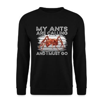 Ants Are Calling Ant Husbandry - Unisex Sweatshirt - black - Front - Alina (178cm) & Michal (187cm)