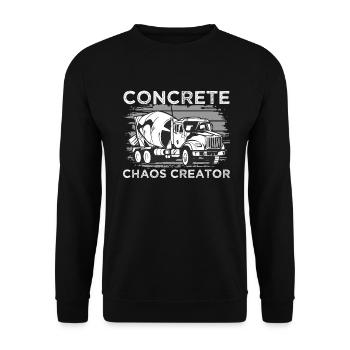 Concrete mixer driver - Unisex Sweatshirt - black - Front - Alina (178cm) & Michal (187cm)