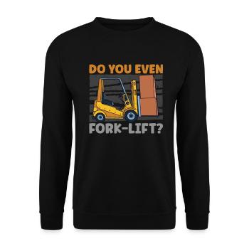 Forklift driver - Unisex Sweatshirt - black - Front - Alina (178cm) & Michal (187cm)