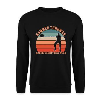 Hammer throw - Unisex Sweatshirt - black - Front - Alina (178cm) & Michal (187cm)