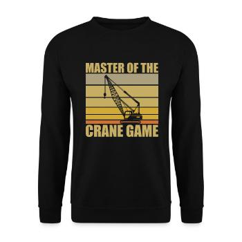 Crane Driver Saying - Unisex Sweatshirt - black - Front - Alina (178cm) & Michal (187cm)