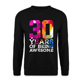 30 ANS D’ÊTRE GÉNIAL 30E ANNIVERSAIRE - Sweat-shirt Unisexe - noir - Devant - Alina (178cm) & Michal (187cm)