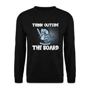 Schach Think Outside - Unisex Pullover - Schwarz - Vorne - Alina (178cm) & Michal (187cm)