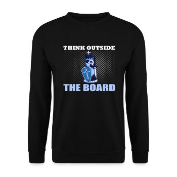 Schach Think Outside - Unisex Pullover - Schwarz - Vorne - Alina (178cm) & Michal (187cm)