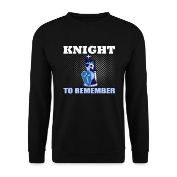 Schach Knight - Unisex Pullover - Schwarz - Vorne - Alina (178cm) & Michal (187cm)