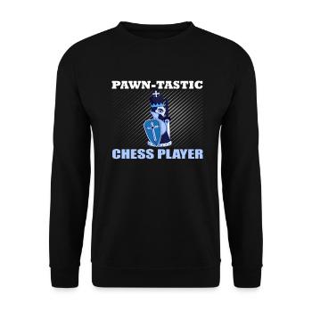 Chess Pawn-tastic - Unisex Sweatshirt - black - Front - Alina (178cm) & Michal (187cm)