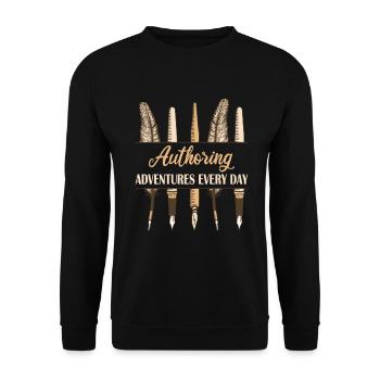 Author Adventures - Unisex Sweatshirt - black - Front - Alina (178cm) & Michal (187cm)