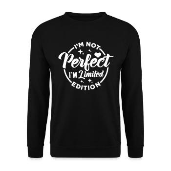 Je ne suis pas parfait, je suis en édition limitée - Sweat-shirt Unisexe - noir - Devant - Alina (178cm) & Michal (187cm)