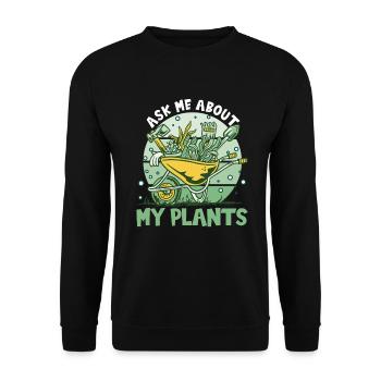 Gardener My Plants - Unisex Sweatshirt - black - Front - Alina (178cm) & Michal (187cm)