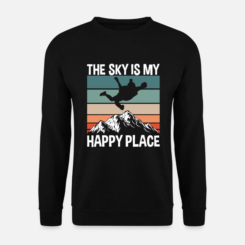 Parachute Happy Place - Unisex Sweatshirt - black