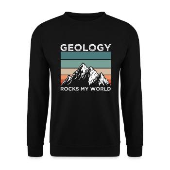 Un géologue fait vibrer mon monde - Sweat-shirt Unisexe - noir - Devant - Alina (178cm) & Michal (187cm)