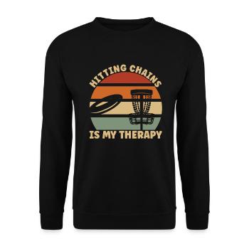Chaînes de disc golf - Sweat-shirt Unisexe - noir - Devant - Alina (178cm) & Michal (187cm)