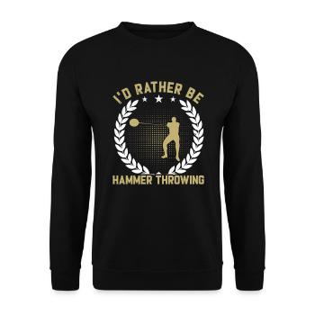 Rather Be Hammer Throw - Unisex Sweatshirt - black - Front - Alina (178cm) & Michal (187cm)