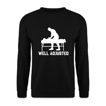 Chiropractor - Unisex Sweatshirt - black - Front - Alina (178cm) & Michal (187cm)