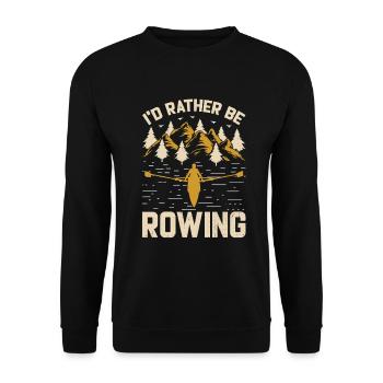 Rather Be Rudern - Unisex Pullover - Schwarz - Vorne - Alina (178cm) & Michal (187cm)