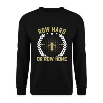 Ruderer Row Hard - Unisex Pullover - Schwarz - Vorne - Alina (178cm) & Michal (187cm)