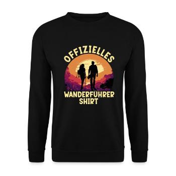 Wanderführer - Unisex Pullover - Schwarz - Vorne - Alina (178cm) & Michal (187cm)