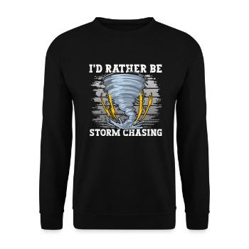 Tornado Storm Hunter - Unisex Sweatshirt - black - Front - Alina (178cm) & Michal (187cm)