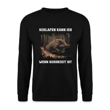 Hunter Closed Season - Unisex Sweatshirt - black - Front - Alina (178cm) & Michal (187cm)