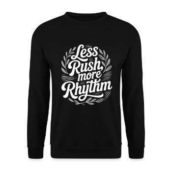 Slow Living Chill Vibes Live Slow - Unisex Sweatshirt - black - Front - Alina (178cm) & Michal (187cm)