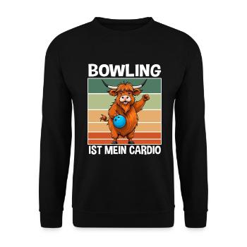 Tenue de bowling drôle dire bowling sport design - Sweat-shirt Unisexe - noir - Devant - Alina (178cm) & Michal (187cm)