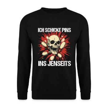 Tenue de bowling drôle dire bowling sport design - Sweat-shirt Unisexe - noir - Devant - Alina (178cm) & Michal (187cm)