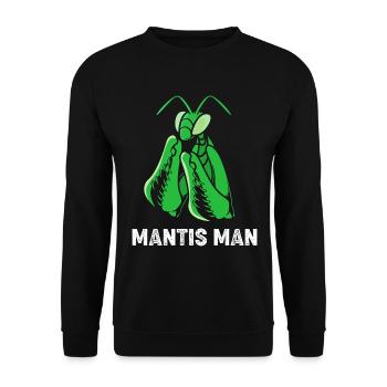Gottesanbeter Gottesanbeterin Mantis - Unisex Pullover - Schwarz - Vorne - Alina (178cm) & Michal (187cm)