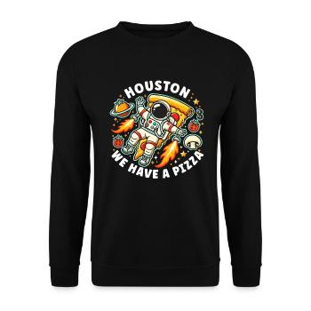 Fast Food Pizza Lovers Pizza Food Italian - Unisex Sweatshirt - black - Front - Alina (178cm) & Michal (187cm)