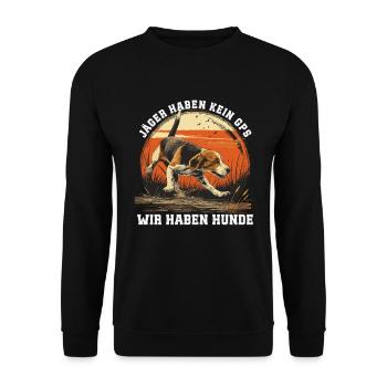 Hunter Gift Hunting License Passed Funny - Unisex Sweatshirt - black - Front - Alina (178cm) & Michal (187cm)