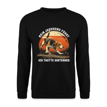 Cadeau de chasseur Permis de chasse passé drôle - Sweat-shirt Unisexe - noir - Devant - Alina (178cm) & Michal (187cm)