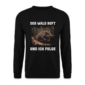 Cadeau de chasseur Permis de chasse passé drôle - Sweat-shirt Unisexe - noir - Devant - Alina (178cm) & Michal (187cm)